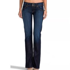 Hudson Elm Low Rise Deep Blue Flare Women's Denim Jeans